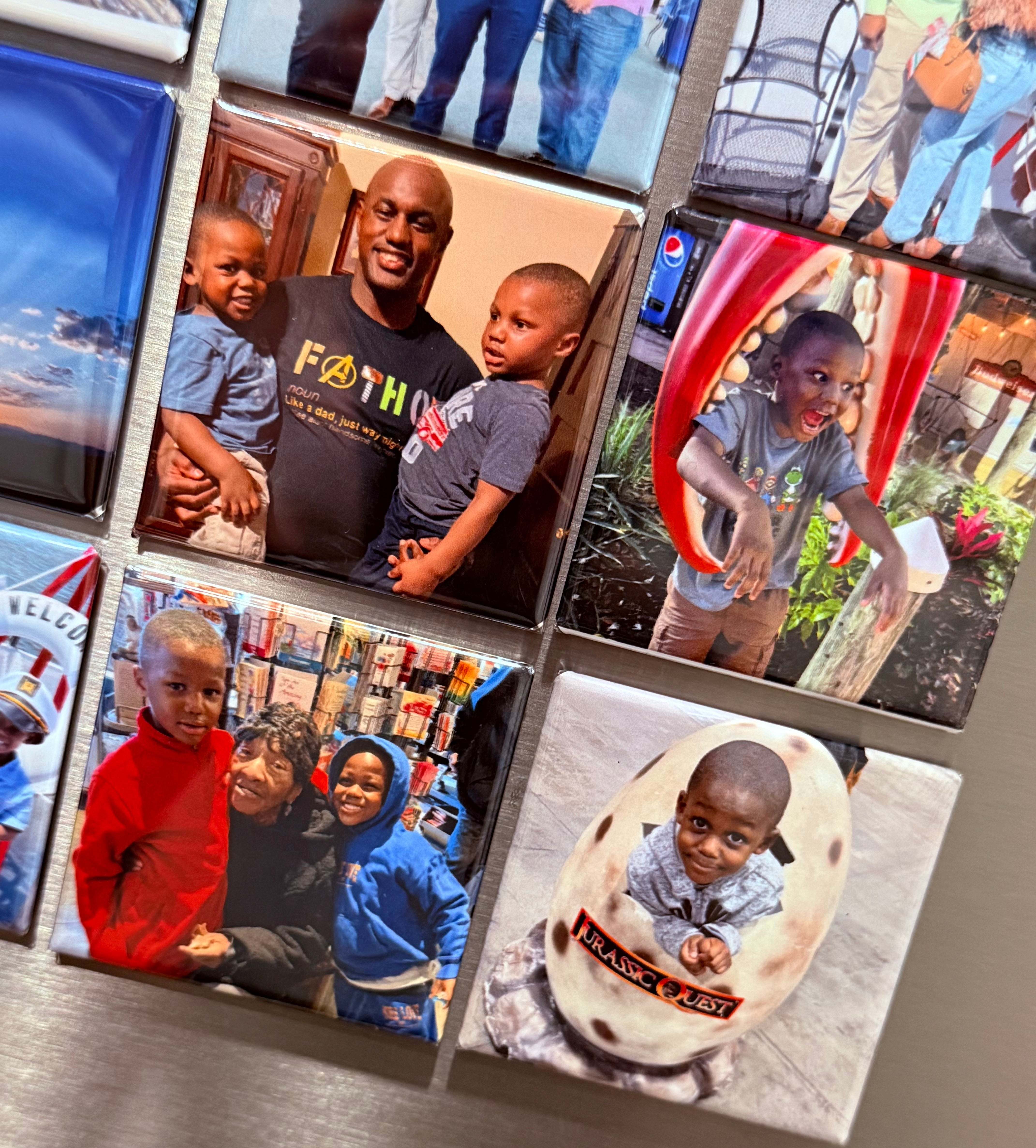 Nine Custom 2x2 Square Magnets